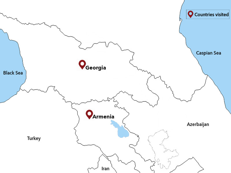 map-Гастрономический тур по Армении и Грузии