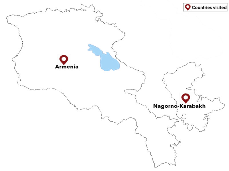 map-Moto Tour to Armenia and Nagorno-Karabakh