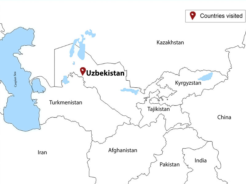 map-Highlights of Uzbekistan 