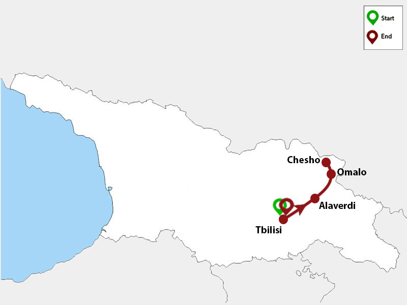 map-Hiking Tour in Tusheti – 6 days